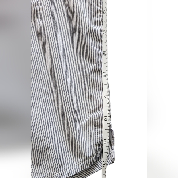 Moda International Navy and White Striped Shirt - Picture 4 of 5